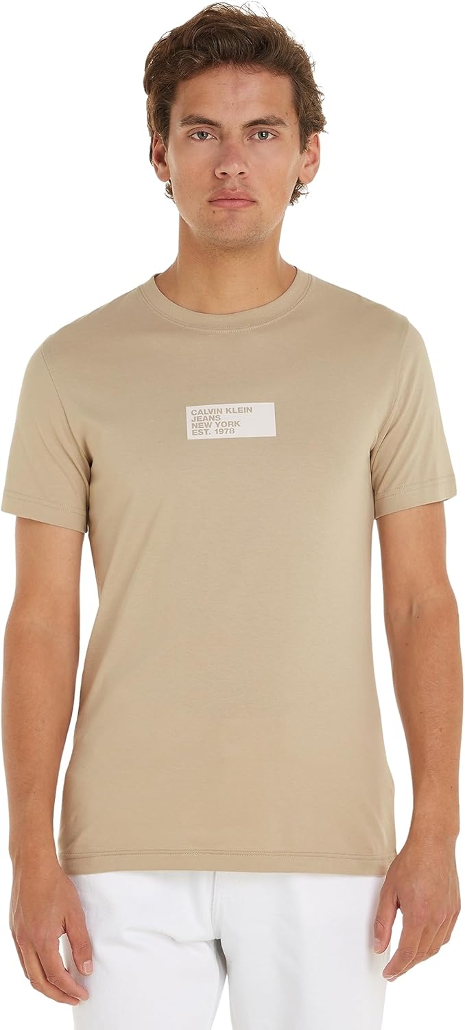 Men SMALL CENTER BOX S/S T-Shirts - Plaza Taupe