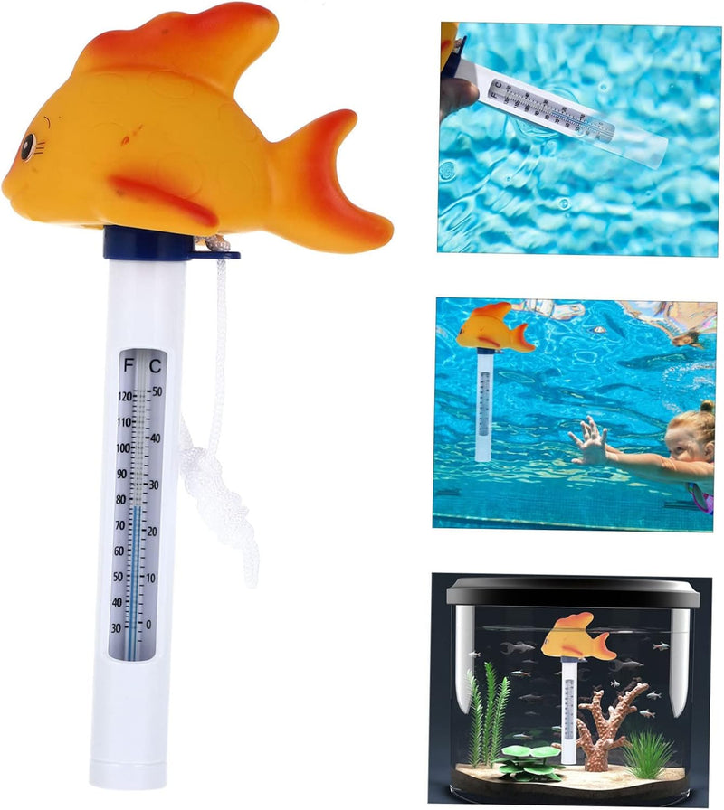ZHUGI Infant Toy Toys Outdoor Toys Animal Toy Baby Bathing Float Swim Goldfish Floating Temperature Gauge Orange Plastic Cartoon Buoy Digital Temperature Gauge