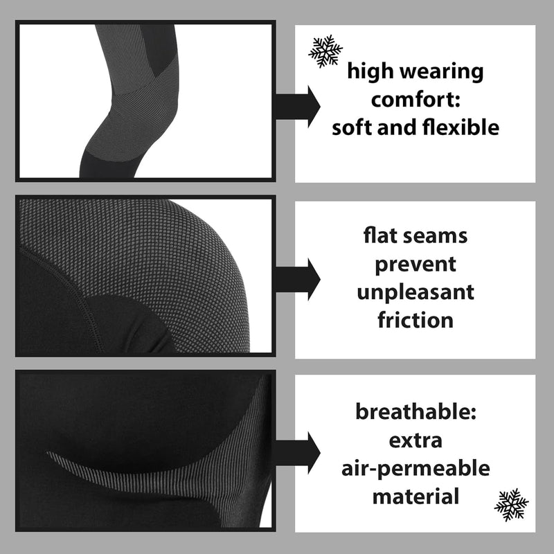 ALPIDEX Men's Functional Underwear Thermal Underwear Ski Underwear - Breathable, Warming and Quick Drying