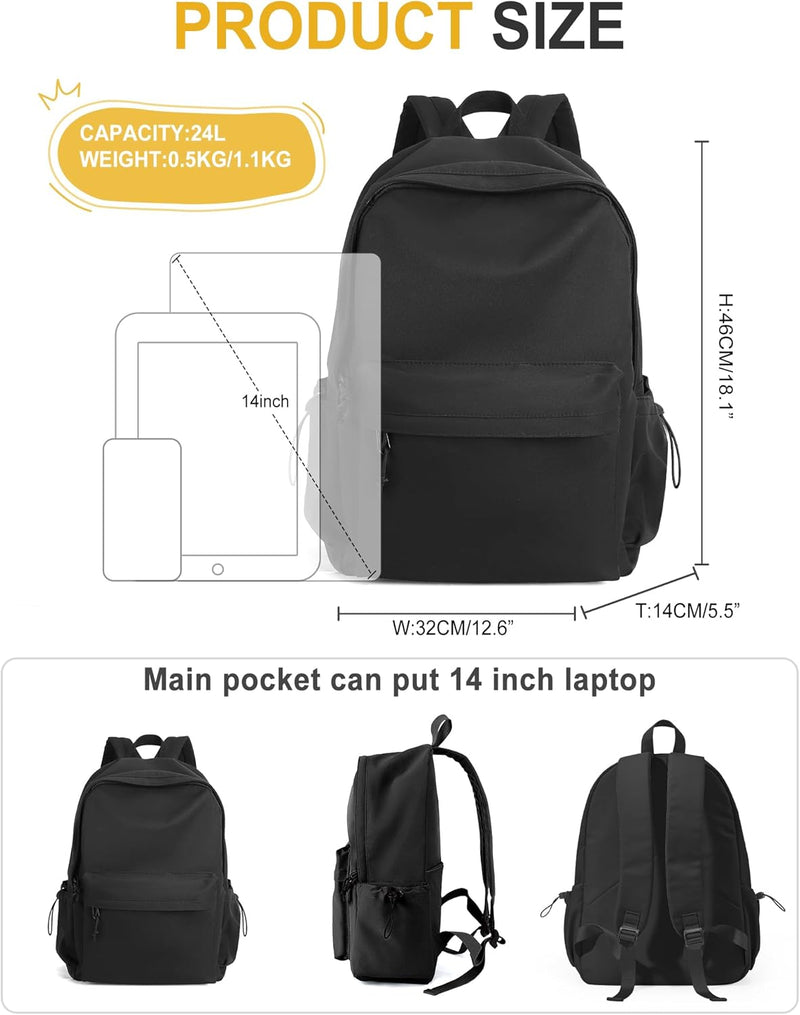 VECAVE Lightweight Casual Laptop Backpack Purse for Women,Travel Backpack with laptop compartment