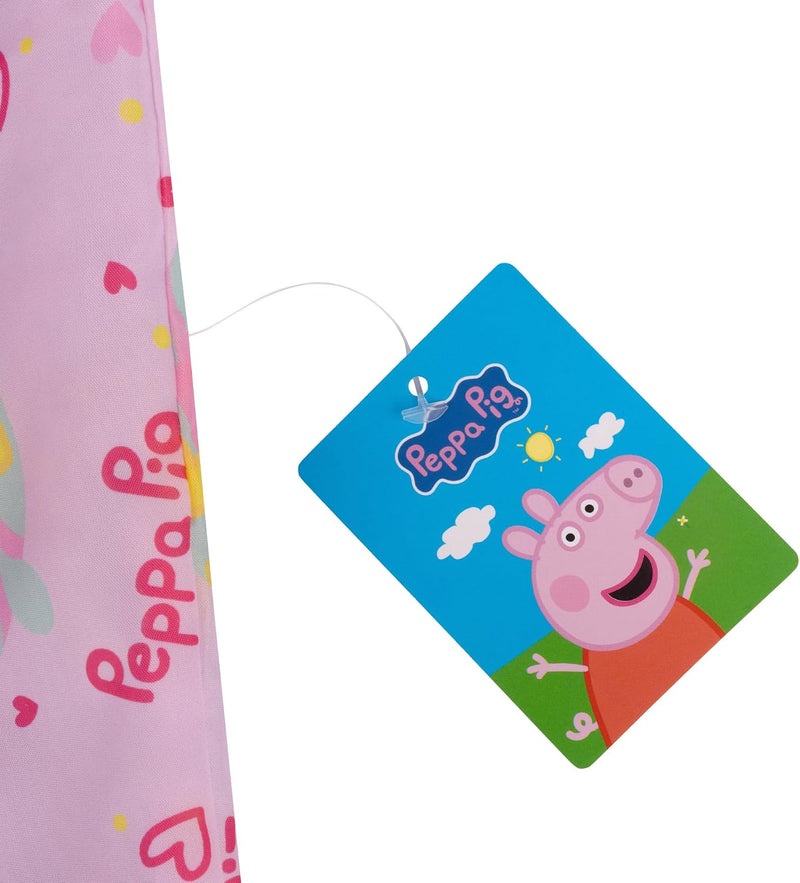 Girls Hooded Fleece Lined Raincoat Jumpsuit Girls One Piece Raincoat Peppa Pink - Peppa