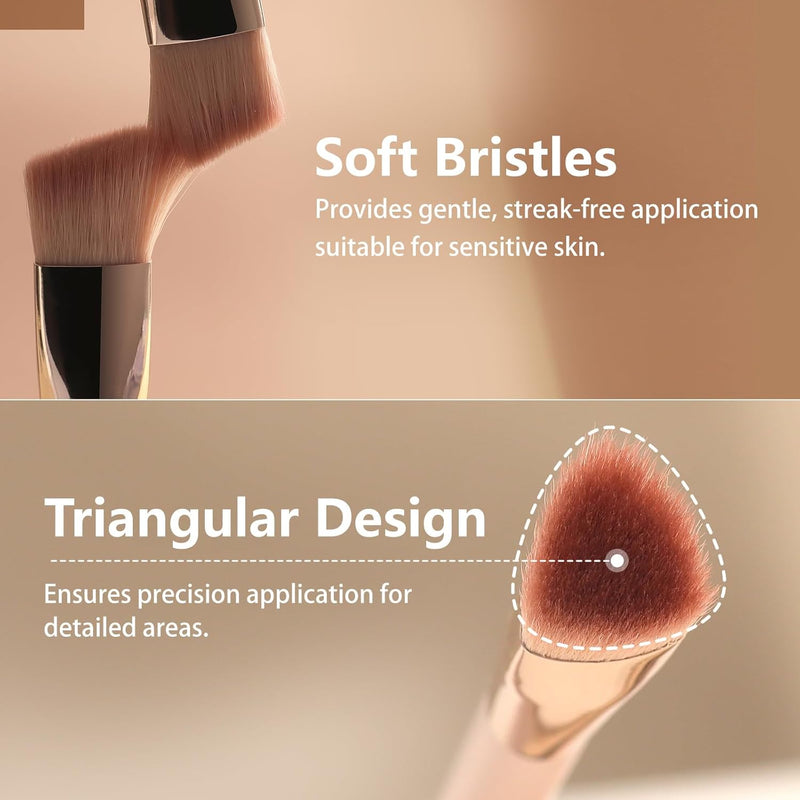 ALBEAUT Liquid Blush Brush Angled for Cheek Makeup,Cream Foundation Contour Bronzer highlight Blending, Angled Face Makeup Tool (Multitask Face Brush)