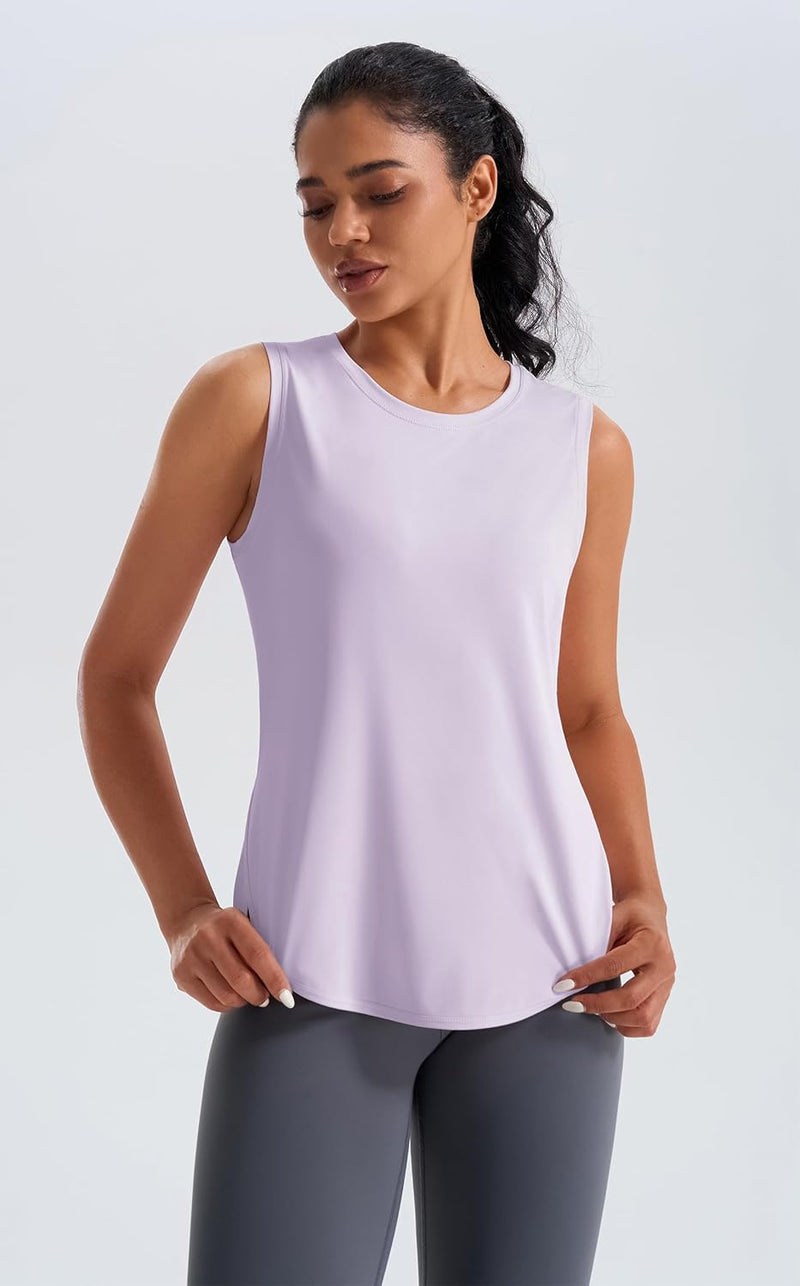 JOYSPELS Ice Silk Workout Tank Tops for Women Cool-Dry Sleeveless Loose Fit Yoga Shirts Athletic
