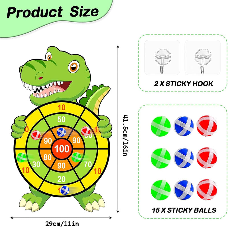 YREYBN Sticky Balls Dinosaur Dart Board Kids Toys 3-8 Year Old Boys Birthday Gifts