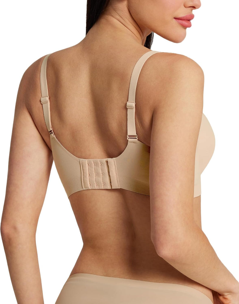 Seamless Bras Full Coverage Comfortable Wireless Bras for Women - skin-coloured