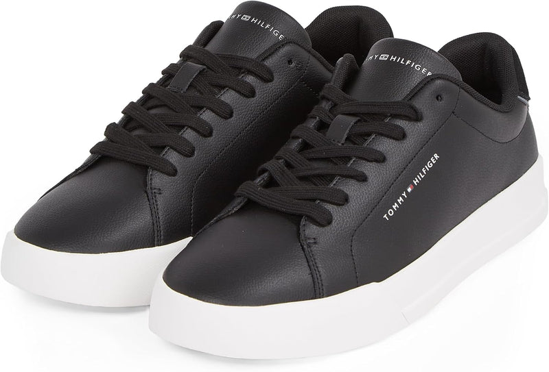 Tommy Hilfiger Men’s Detail Essential Leather Court Trainers