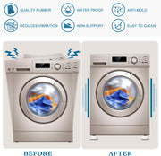 VooGenzek 4 PCS Universal Washing Machine Anti-Vibration Feet Pads, Shock Absorbing Washer Rubber Feet Pad, Dryer Anti-Vibration Feet Pads, for Dryer, Refrigerator, Table Chair, Treadmill (White)