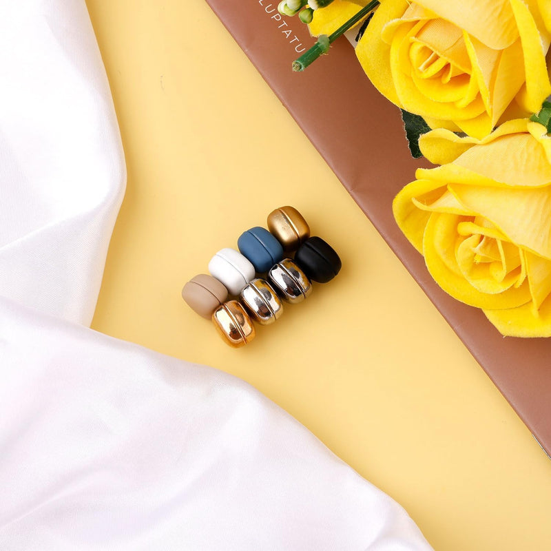 TERRIFI 8pcs Hijab Magnetic Pins, Heart-Shaped Strong Magnetic Scarf Clips, Multi-Purpose Pinless Brooch for Women, Magnetic Clasp for Hijabs, Scarves, and Clothes