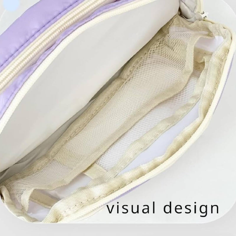X spring Kawaii Pencil Case, Large Capacity Aesthetic Stationery Organizer, Durable Zipper Pouch for School Supplies, Cute Desk Storage Bag for Students, Teens and Artists at Home Office