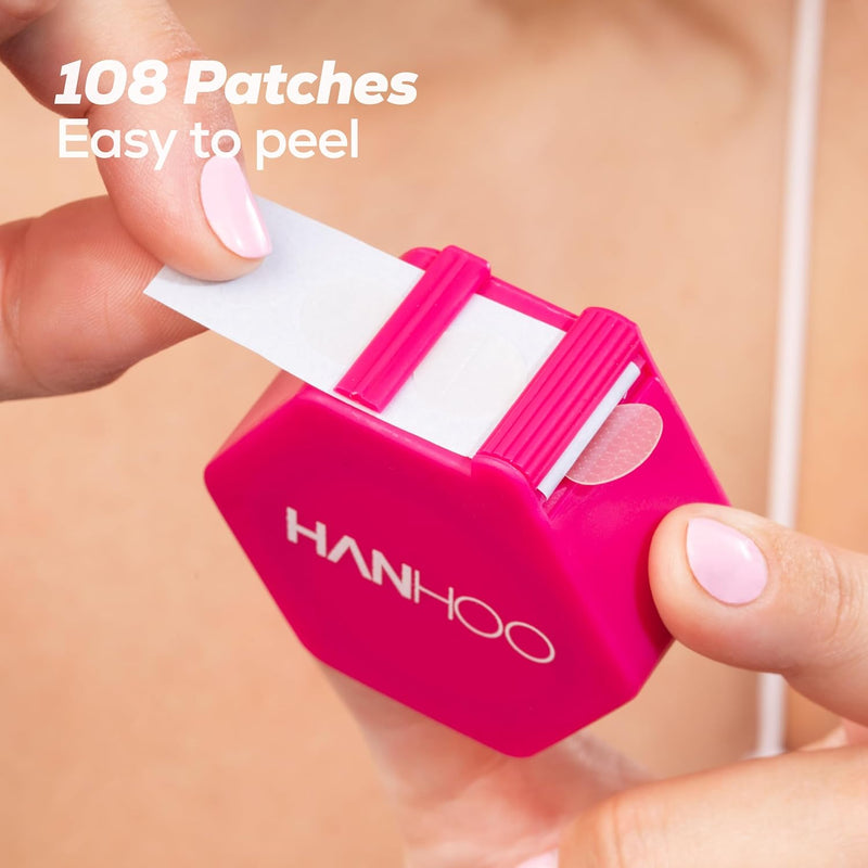 Hanhoo On the Go Blemish Patch, 108 Count, Pimple Patch Dispenser, Shrinks Pimples, Protects from Finger-picking and Dirt, Absorbs Fluid, Acne Spot Patches, Invisible Pimple Patches, Korean Skincare