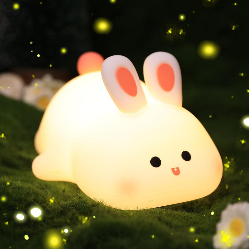 OkiyiD Duck Night Light, Cute Duck Gift for People, Dormitory Decorative Light, ABS+SIL, Touch Control, Portable Rechargeable Dimmable, Best Choice for Gift Giving - light pastel