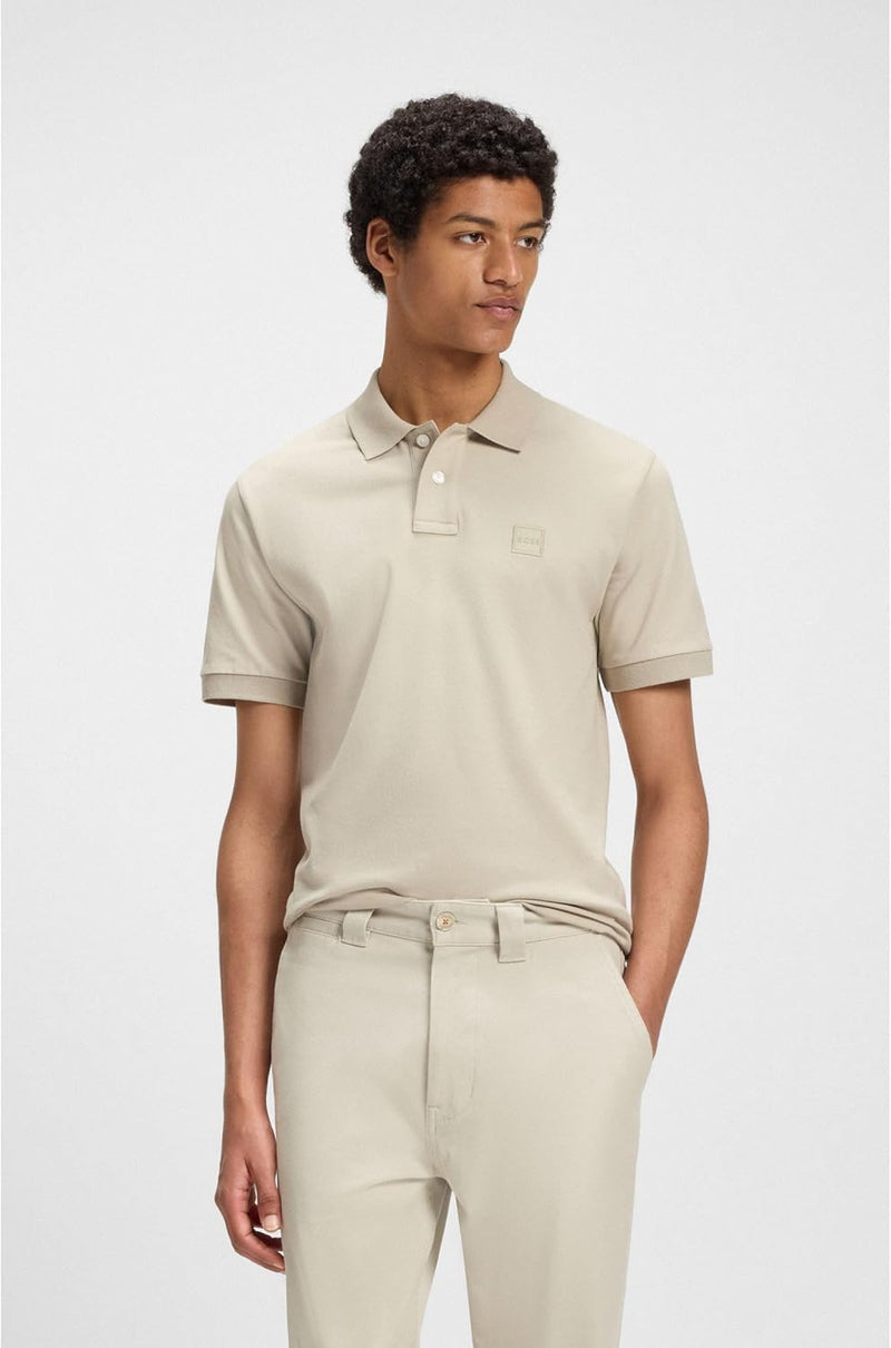 BOSS Men's Passenger Slim Fit Stretch Cotton Polo Shirt with Logo Patch