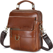 Men's Genuine Leather Shoulder Bag Messenger Briefcase CrossBody Handbag Satchel Travel bag - Type 2-brown