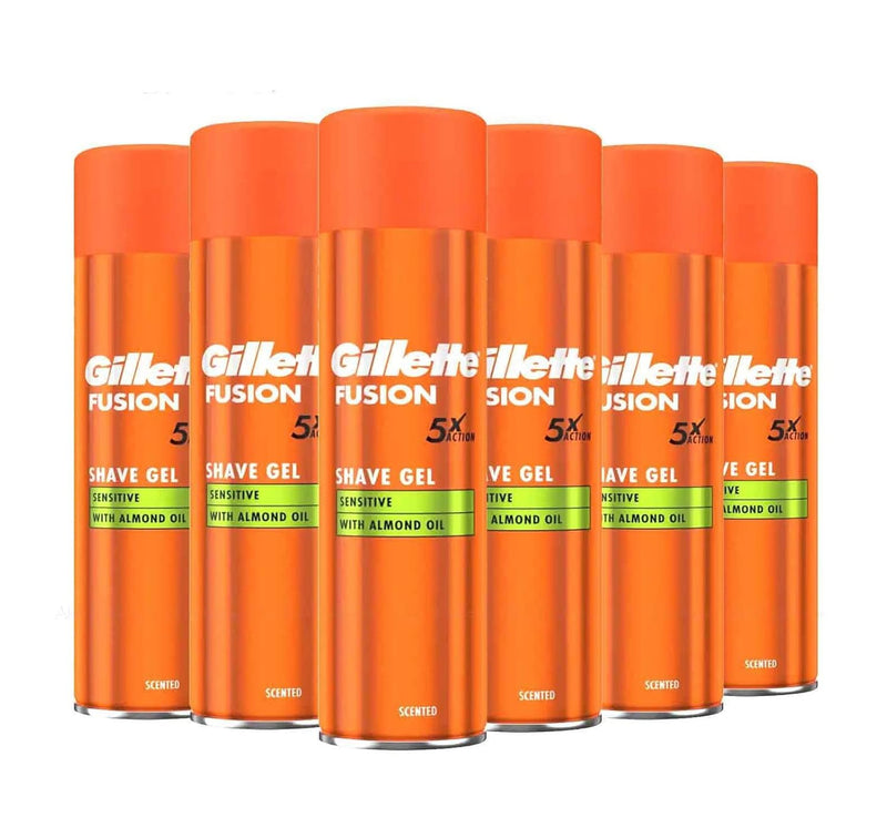Gillette Shaving Gel Fusion5 Ultra Sensitive, 200 ml x 6