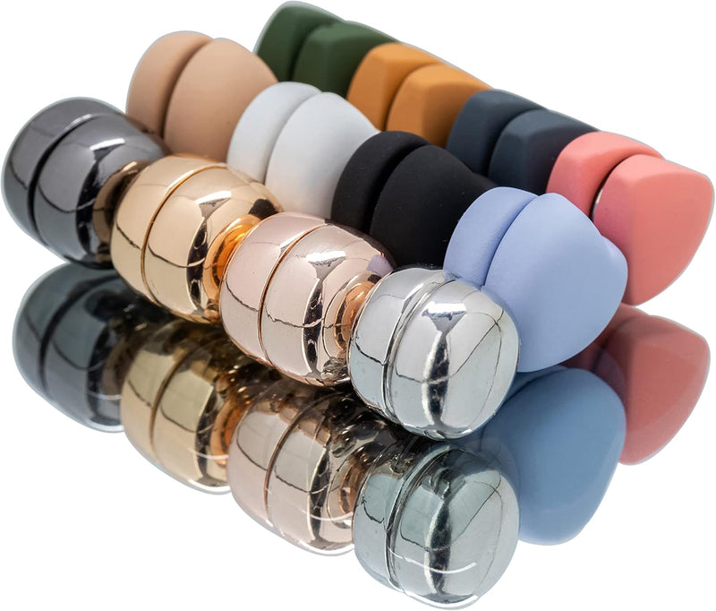 Anika Fashion Warehouse Hijab Magnetic Pins, Strong Magnet Hijab Pins, Multi-Use Pinless Hijab Magnets, Decorative Magnetic Pins, Round, 4 Pack, magnet alloys, alloys