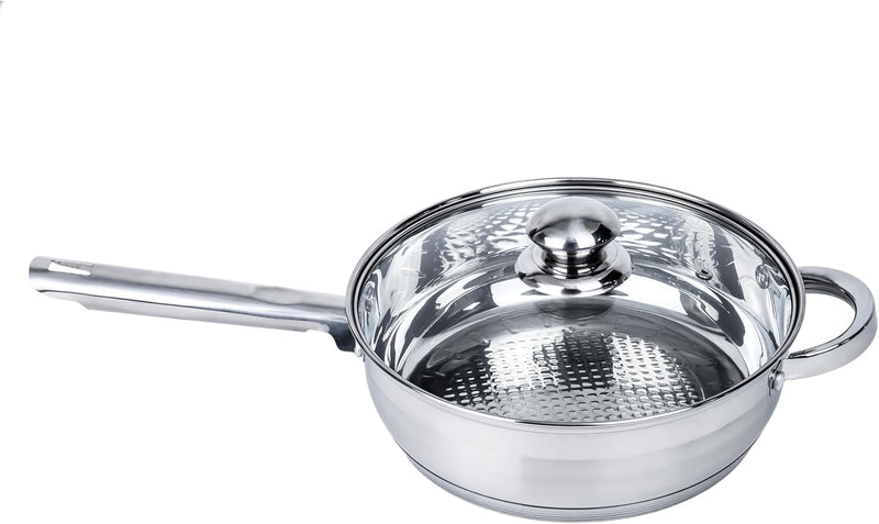 Cuisine Art Wilson Stainless Steel Cookware Set, 12-Piece, Casseroles, Saucepan, Fry Pan, Ergonomic Handles, All Cooktop Compatible, Dishwasher Safe, Durable, Stylish Kitchen Essentials