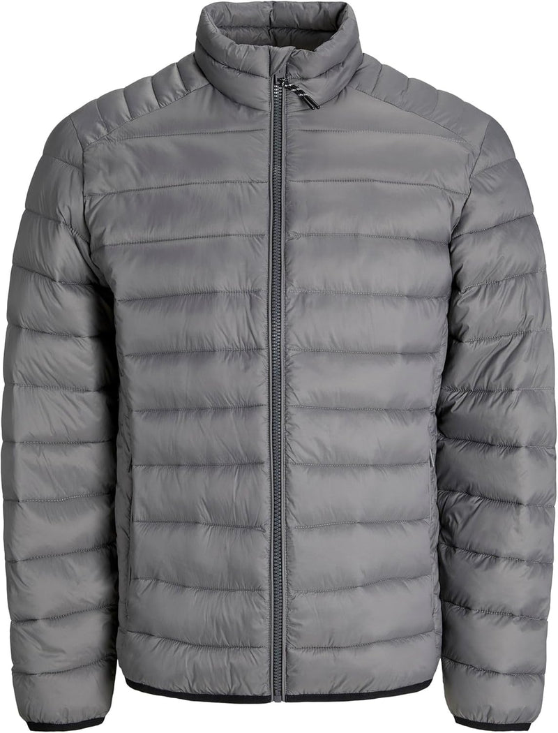 mens JJEBRADLEY LIGHT PUFFER COLLAR NOOS Quilted Jacket - Castlerock