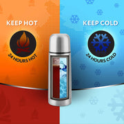 Hydra Thermo Stainless Steel Flask, 350ml, Silver
