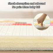 ROUNY Foldable Baby Play Mat, Extra Large Waterproof Activity Playmats for Babies, Toddlers, Infants, Play & Game Time, Thickened Foam Baby Mat for Floor with Travel Storage Bag, 200 x 180 x 2 CM