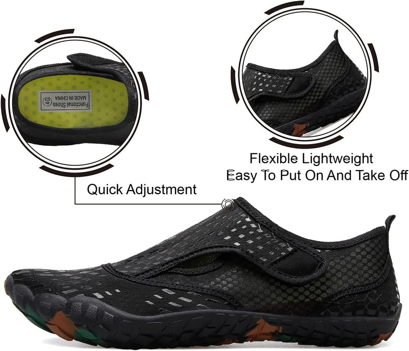 L-RUN Water Shoes Mens Womens Outdoor Quick Dry Aqua Barefoot Beach Shoes for Swim Surf Diving Summer Water Sports