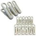 12pcs Laundry Drying Clothespins, Strong Finger Clips for Skirts, Pants, Clothes Pins for Air Drying, Clothes Peg Clips for Outdoor Drying Clothes, Plastic Clips Non Slip Rubber Mouth Grip Clothesline