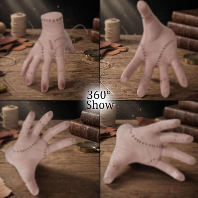 Halloween Hand Figurine with 2 Necklaces for Desktop Decor & Cosplay