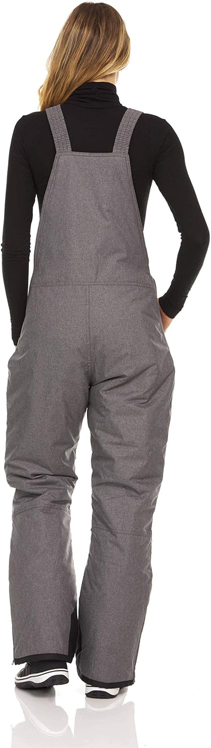 Arctic Quest womens Ski Snow Bibs Pants Insulated Water Resistant Overalls Snowboarding Winter Waterproof Pants Overalls (pack of 1)