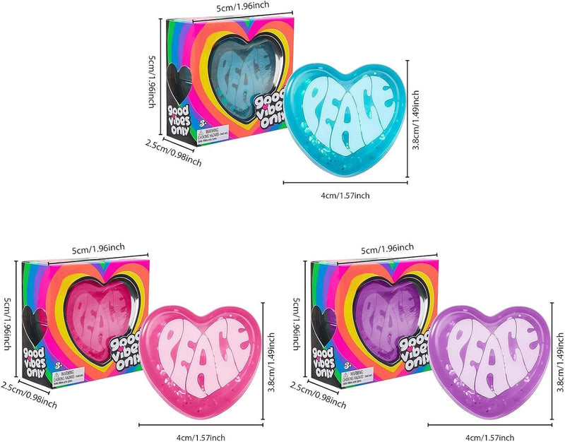 SLEEPHEADColor Changing Love Heart Sugar Ball Heart Stress Ball Love Shape Squishy Toy Fidget Sensory Toys Stress Relief Squishies Squeeze Gifts for Adults Birthday Party Favors Anxiety Relaxing
