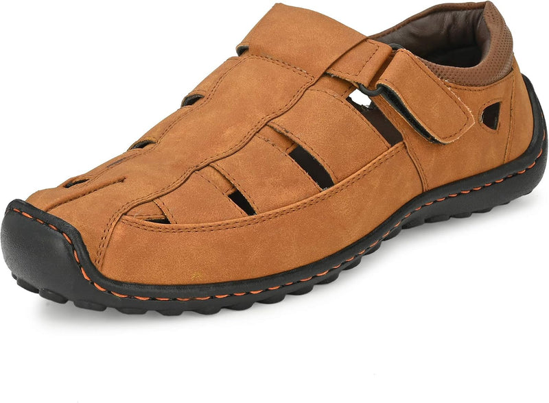 Men's Navy Fisherman Sandals - D Tan