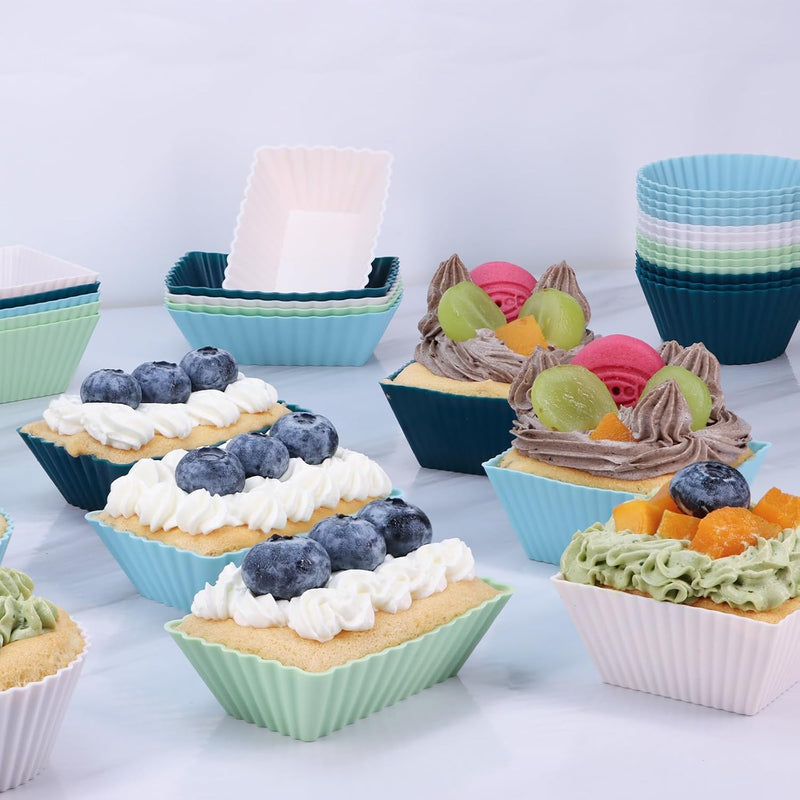 52 Pcs Silicone Bento Box Accessories Set - Lunch Dividers, Food Picks & Muffin Cups, BPA Free Kids Lunch Containers for School, Picnic, Party, Travel