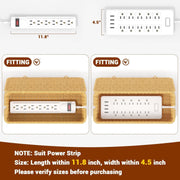 Cable Management Box, Handmade Rattan Organizer, 2 Open Slots Cords Hider Under Desk Cord Organizer Management, For Computer Router Usb Hub & Power Strip