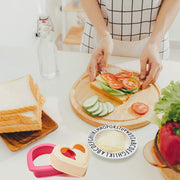 Sandwich Cutter and Sealer for Kids Lunch, PP Bread Maker with Heart, Square Shapes, DIY Crust Remover and Cookie Cutter,Ideal for Boys and Girls Lunch Boxes and Bento Boxes,2 PCS