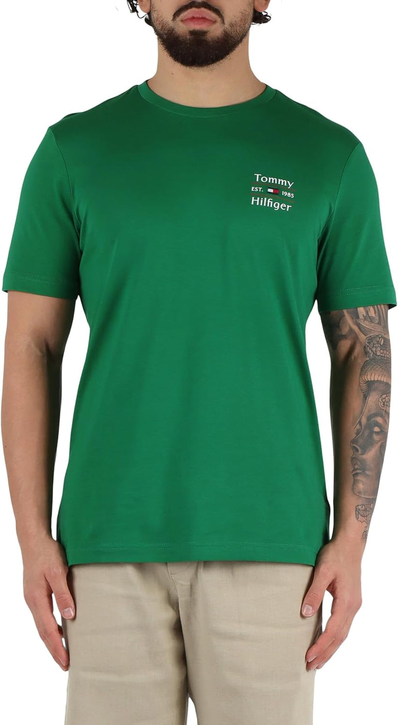 mens HILFIGER STACK TEE S/S T-Shirt - Nouveau Green