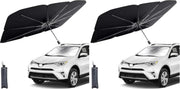 helloleiboo Car Windshield Sun Shade UV Rays and Heat Sun Visor Protector Foldable Reflector Windshields Umbrella - 57 * 31 inches (Pack of 2)