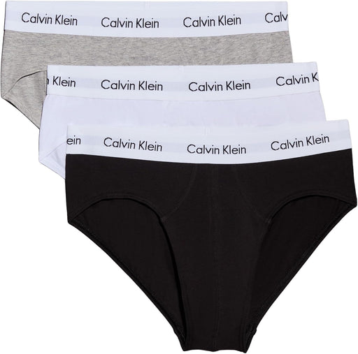 mens 3P Hip Brief Boxer Short - Black (Black/white/grey Heather 998)