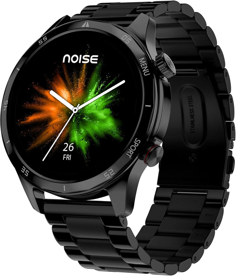 Noise Twist Go Round dial Smartwatch with BT Calling, 1.39" Display, Metal Build, 100+ Watch Faces, IP68, Activity Tracker, Oxymeter (SpO2), 24/7 Heart Rate Monitoring (Jet Black)