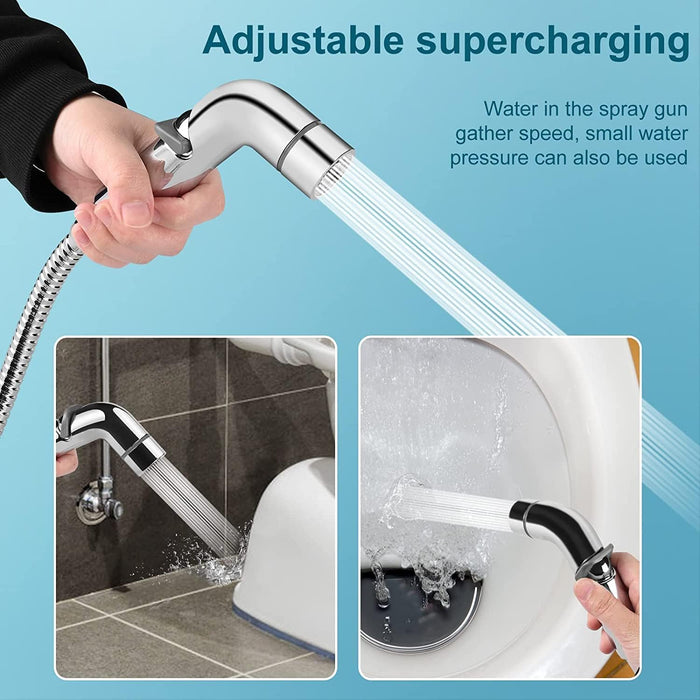 KASTWAVE Bidet Toilet Sprayer Head Stainless Steel Handheld Bidet Sprayer Cloth Bathroom Diaper Sprayer for Kitchen and Toilet Cleaning, without Holder