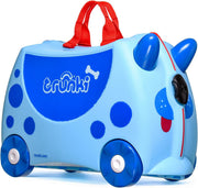 TRUNKI Childrens Ride-On Suitcase and Kid's Hand Luggage Perfect Toy Gift for 3-4 Year Old Boys & Girls : Percy The Policecar (Blue) - Dougie