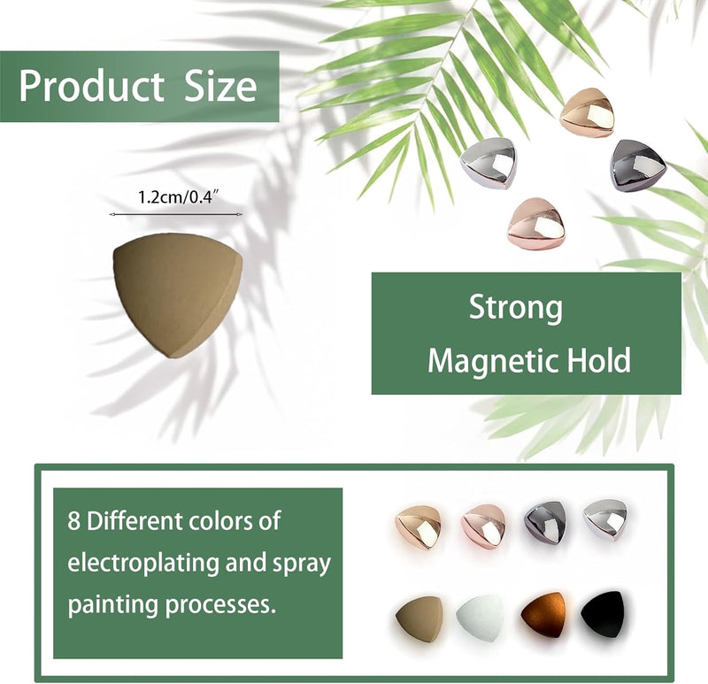 Magnetic Hijab Pins - Multi-Use Electroplating Painting Process, Strongest Commercial Strength Clips for Women Scarf, Mix Color 8pcs