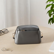 Triple Zip Small Crossbody Bag - Black
