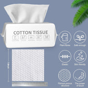 MOMENT 4Packs Disposable Face Towel Soft Washcloths Facial Cleansing Cotton Tissue Wet Dry Wipes Makeup Remover Towel for Skincare 400PCS/200 200MM