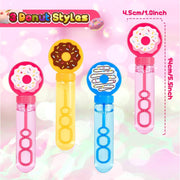 24Pcs Donut Bubble Wands for Kids Bubbles Bulk Party Favors Toy Carnival Prizes Goody Bag Fillers Stuffers Donut Party Favors Birthday Gift Summer Outdoor Pool Beach Mini Bubble for Boys Girls