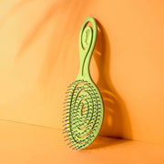 Ninabella Organic Detangling Hair Brush for Women, Men & Children - Does not Pull on Hair - Hair Straightening Brushes for Straight, Curly & Wet Hair - Unique Spiral Hairbrush, Rose Gold