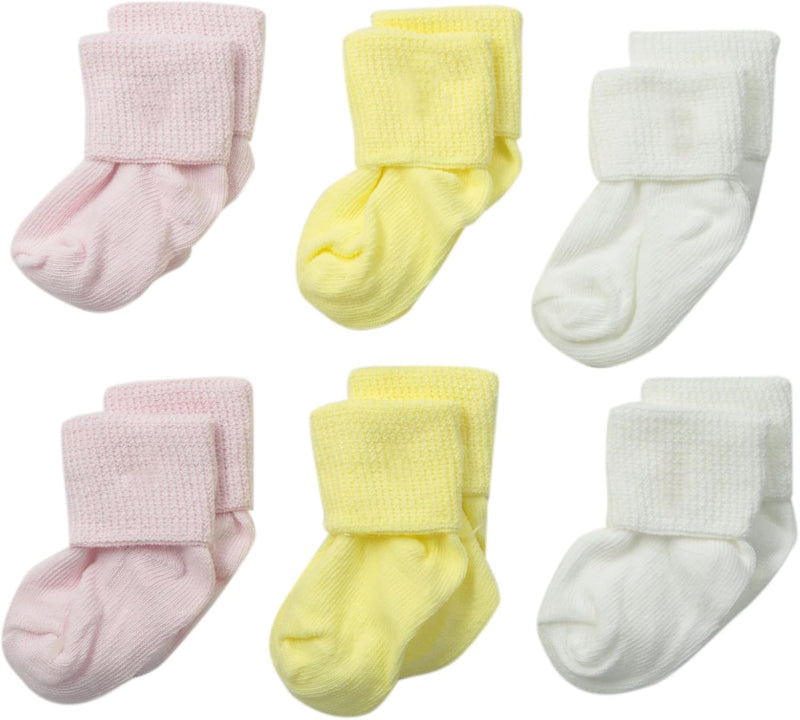 Jefferies Socks Baby Boys' Newborn Turn Cuff Bootie 6 Pair Pack