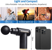 SKY-TOUCH Massage Gun,Professional Muscle Percussion Massager with 6 Speeds,Quiet Portable Electric Massager for Shoulder, Body,Back,and Physiotherapy,Compact Cordless Design,19x13x4.5cm (Black)