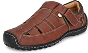 Men's Navy Fisherman Sandals - Burgundy