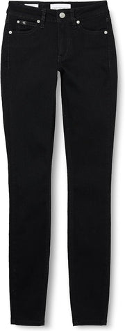 Women's Mid Rise Skinny Pants - Denim Black