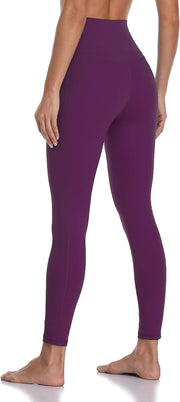 Colorfulkoala Women's High Waisted Tummy Control Workout Leggings 7/8 Length Yoga Pants with Pockets