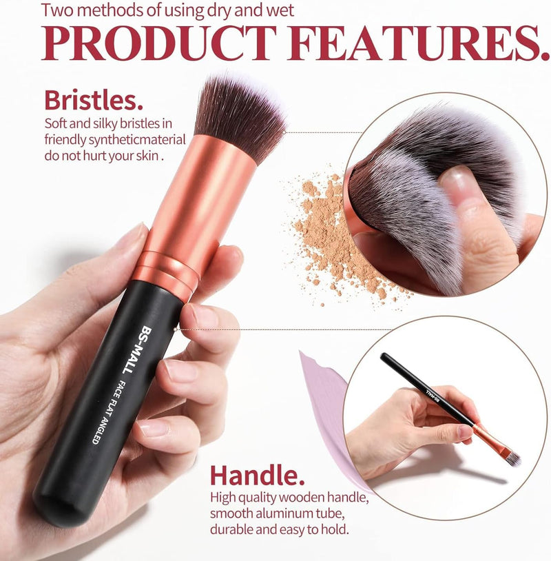 FITTO 12 Pcs Makeup Brushes Set - Naked 3 Professional Makeup Brush Kit with Soft Bristles for Face & Eye Makeup, Includes Foundation, Blush, Eyeliner, Eyeshadow Brushes & Storage Case