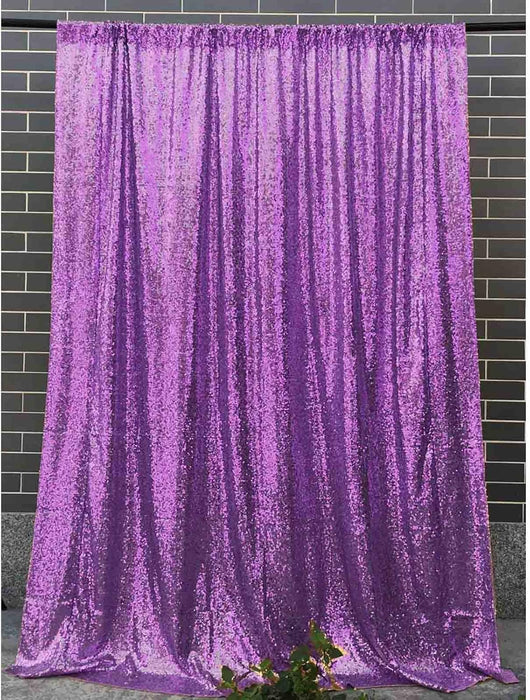 LQIAO 2 Panels Light Gold Sequin Backdrop Glitter Fabric for Wedding Birthday Parties Shimmer Wall-2x8ft